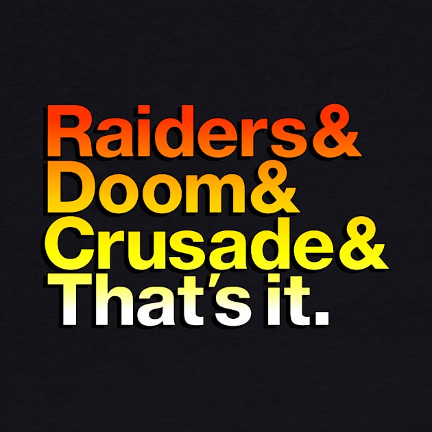 Raiders & Doom & Crusade & That's It. - coloured font by HtCRU